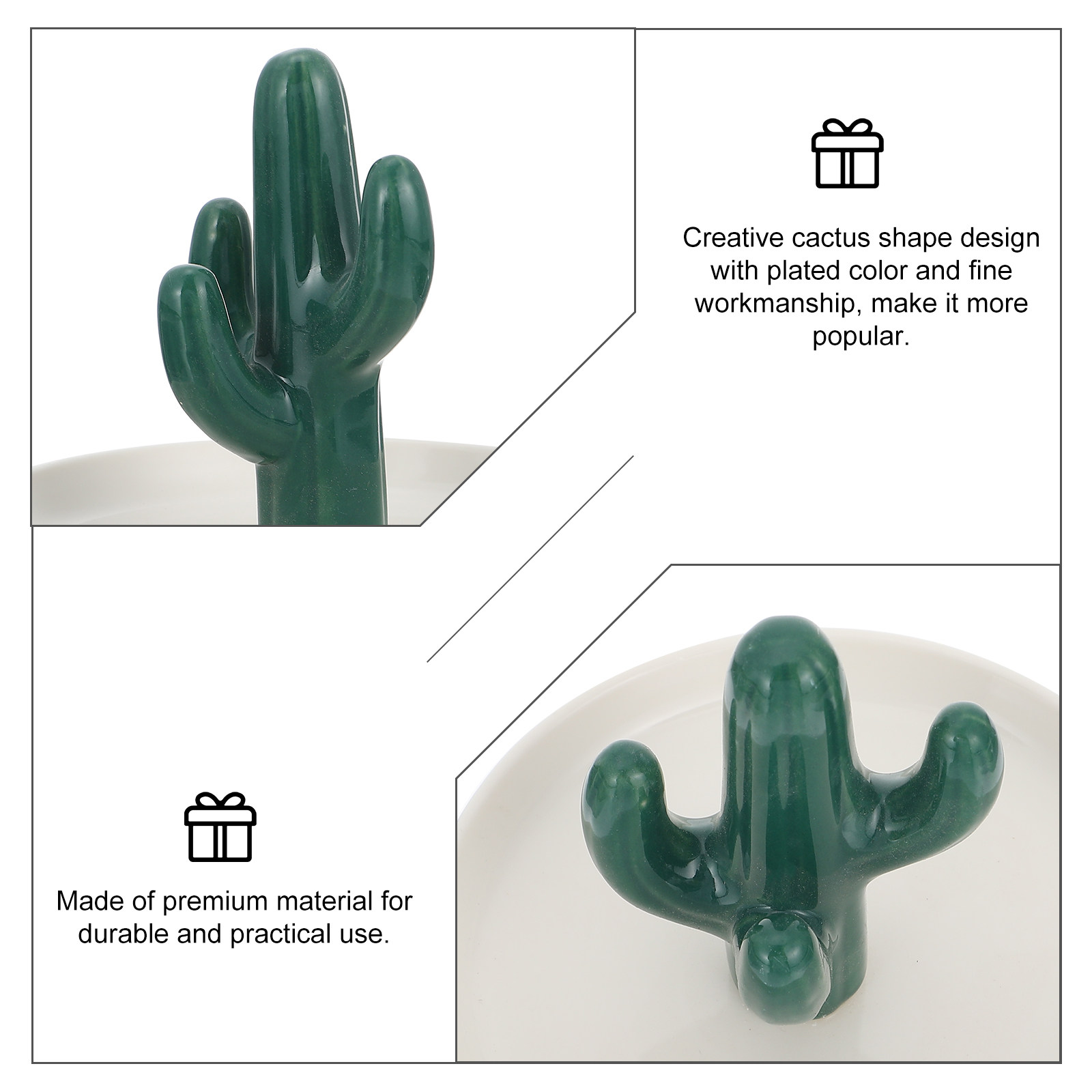 1Pcs Premium Ceramic Cactus Je - огляд і ціна Home Bathroom Organizer